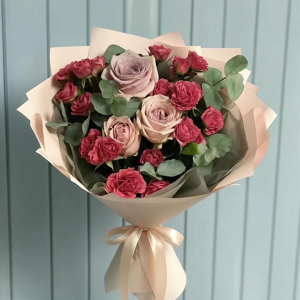 Букет цветов из: Гвоздики и Розы в Рудничный Кировской области