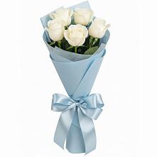 Букет 5 Белых роз Проуд #REPLACE_PRED# Рудничный Кировской области