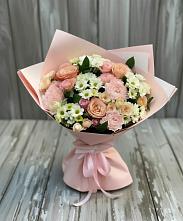 Букет цветов из:  Гвоздики, Розы и Хризантемы в Рудничный Кировской области