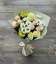 Букет цветов из:  Альстромерии, Розы и Хризантемы #REPLACE_PRED# Рудничный Кировской области