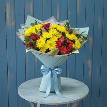 Букет цветов из:  Альстромерии и Хризантемы #REPLACE_PRED# Рудничный Кировской области